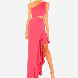 NBD One Shoulder Pink Dress